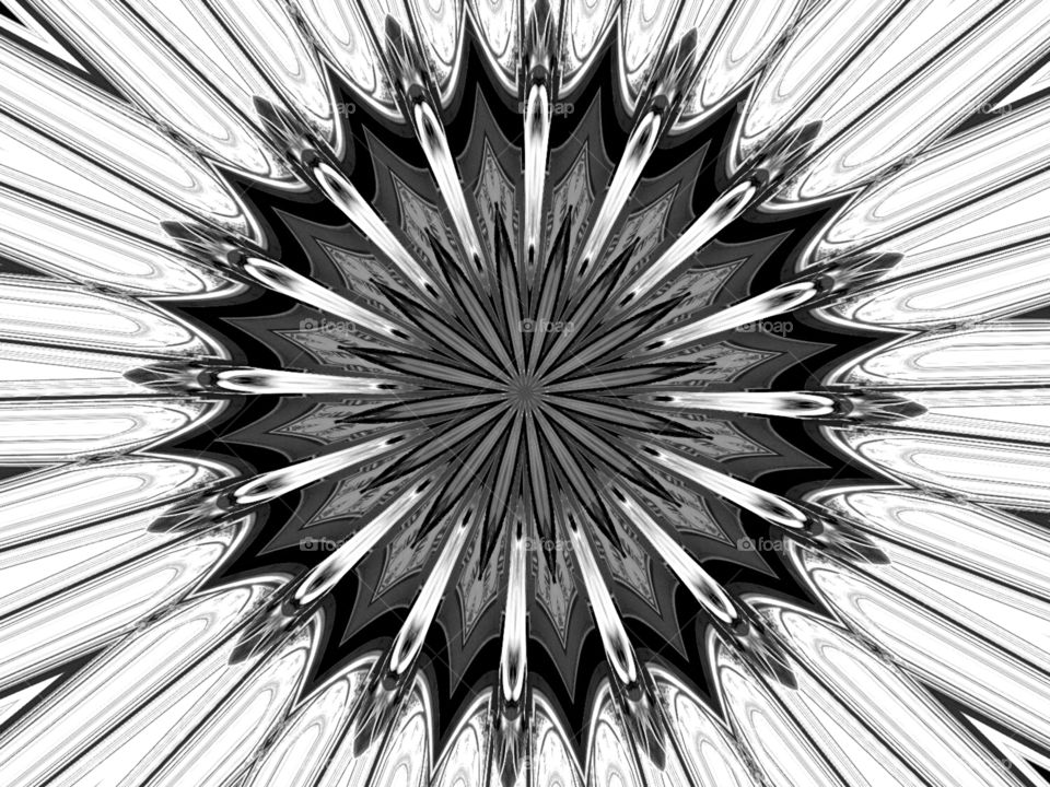 black and white digital art