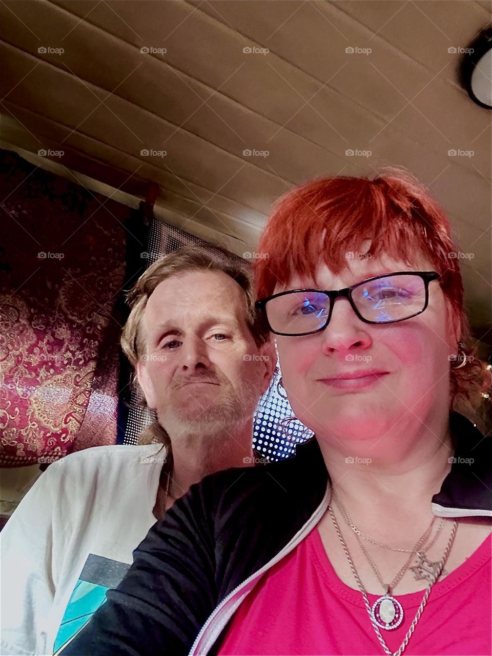 This is me, “Petra Schiller” a.k.a. “Maxine Firefox” and my partner for many years, “Timothy Trespas” aboard “Salvation”, the “28 ft 1969 Luhrs” cabin cruiser at “Newtown Creek” in LIC, Queens that we call home. 2024. Hypnotic Productions