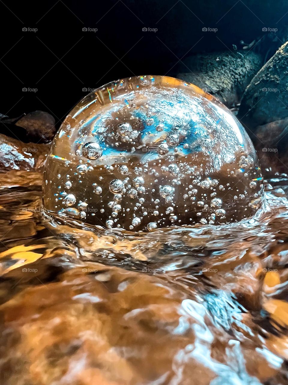 Crystal ball in the water