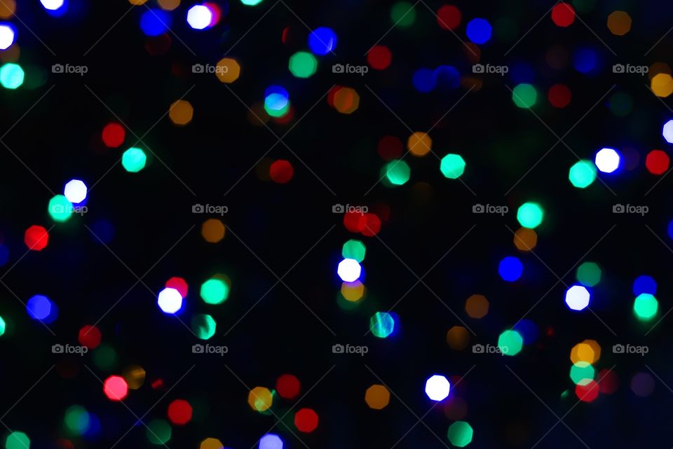 Christmas lights bokeh