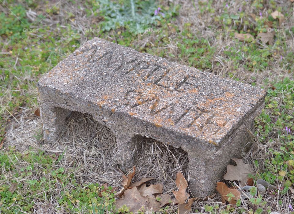 1800's gravestone marker.  Early settlement in Texas. 