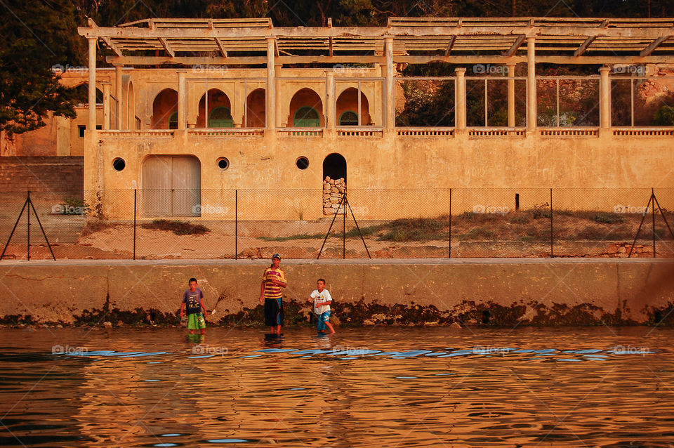 Ruins of Oualidia . on the shore of the lagoon