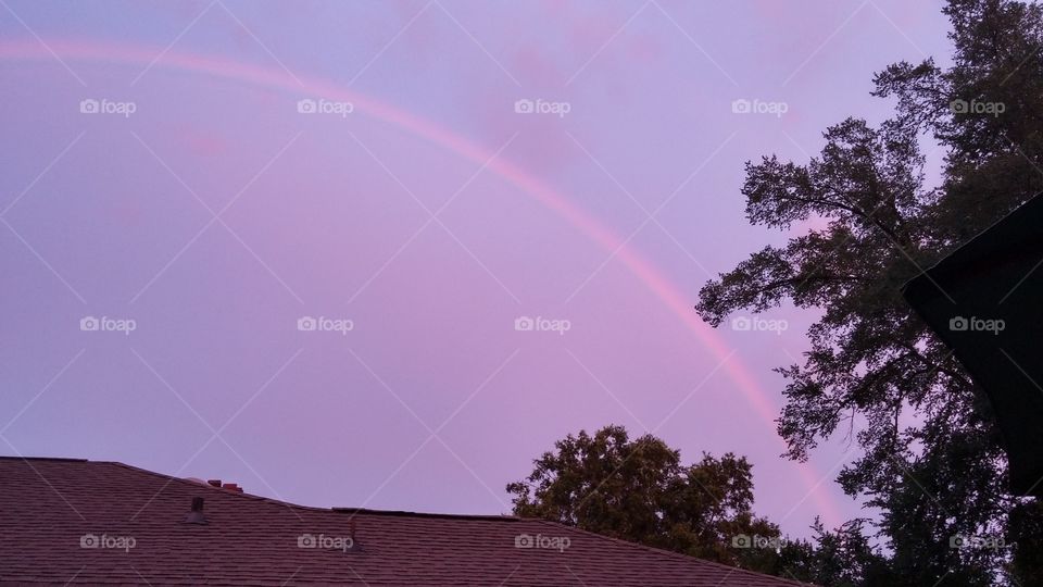 sunset rainbow