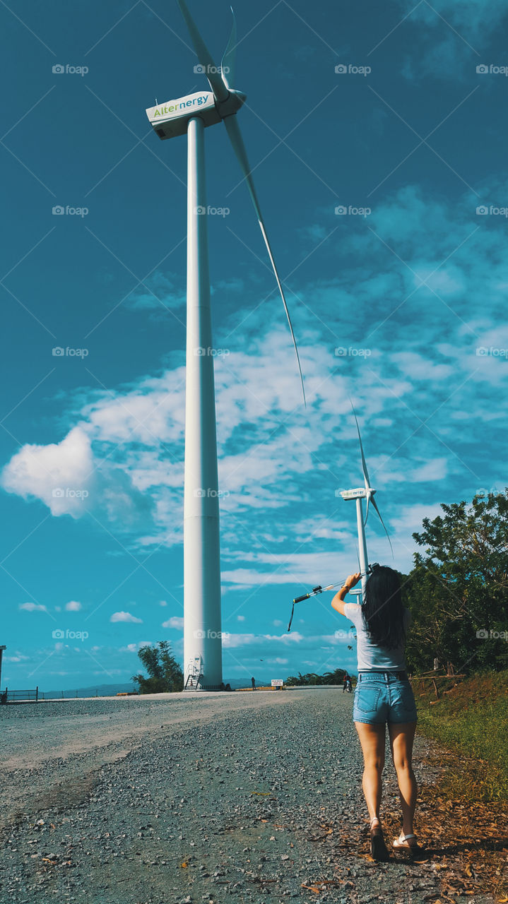 Eco friendly Windmills in Pililia, Rizal, Philippines.