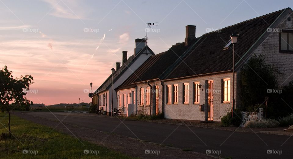 House in the sunset