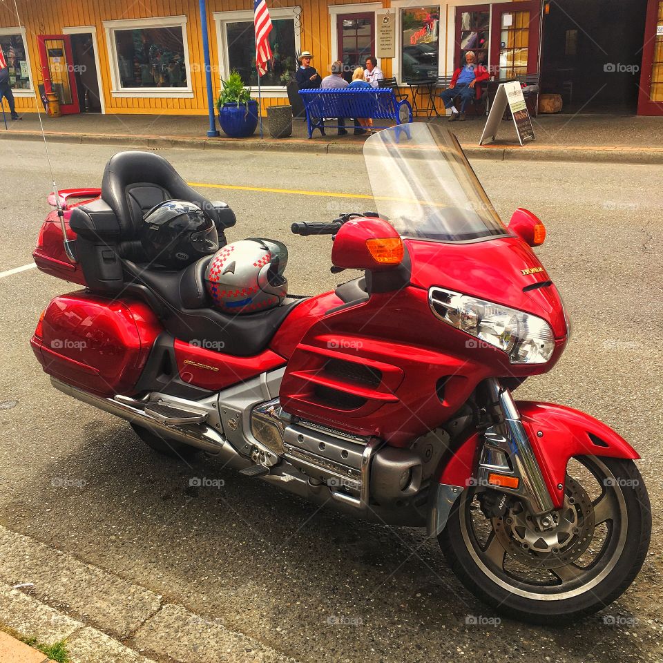 Red Honda Motorcycle 