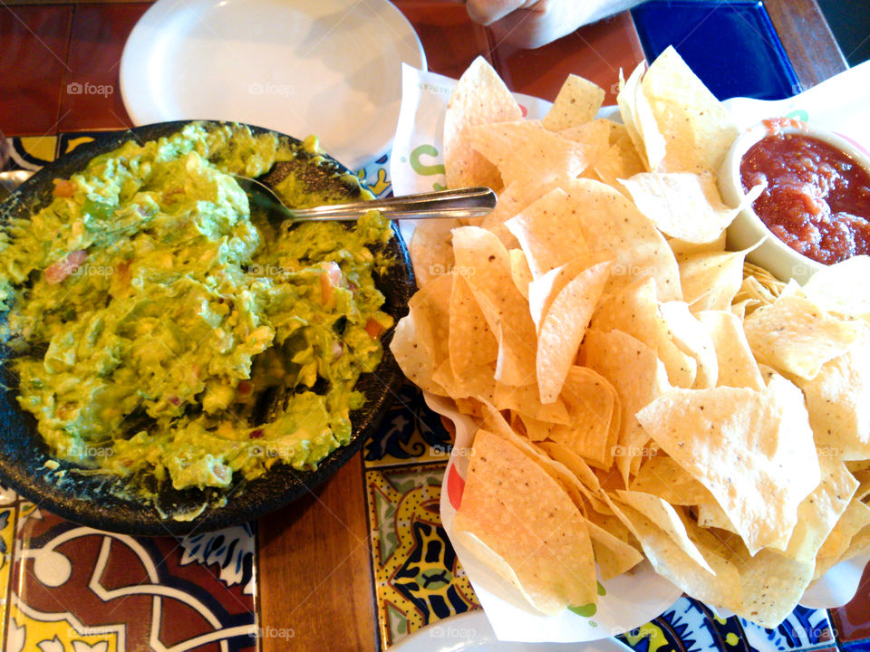 guacamole chips and salsa