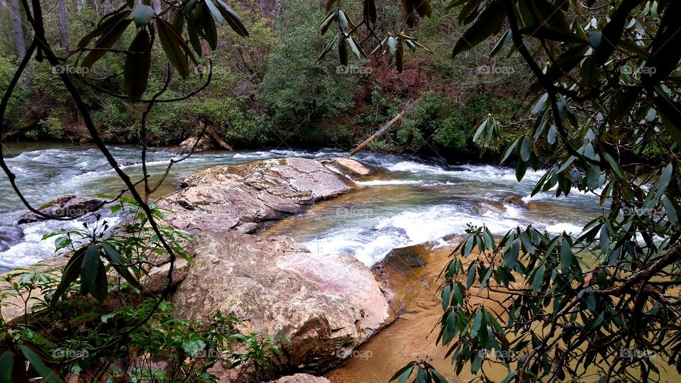 Rapids on the Chauga river in South Carolina