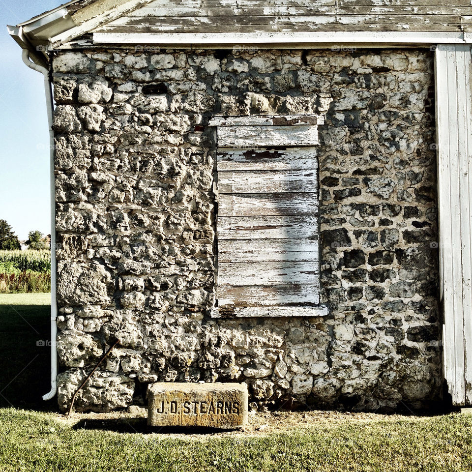 window barn stone up by detrichpix