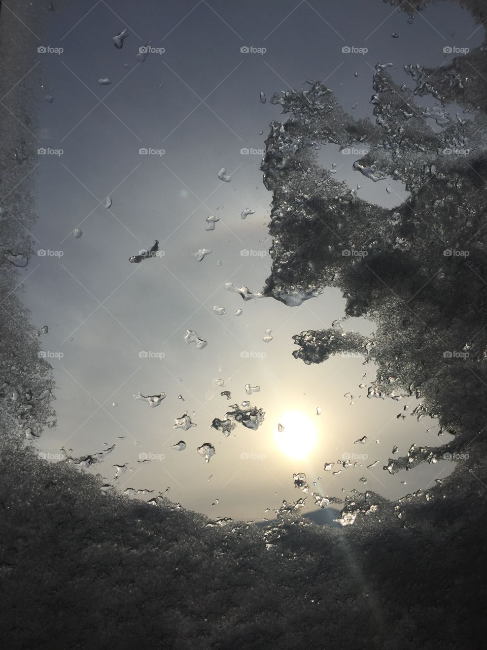Sun through iced window