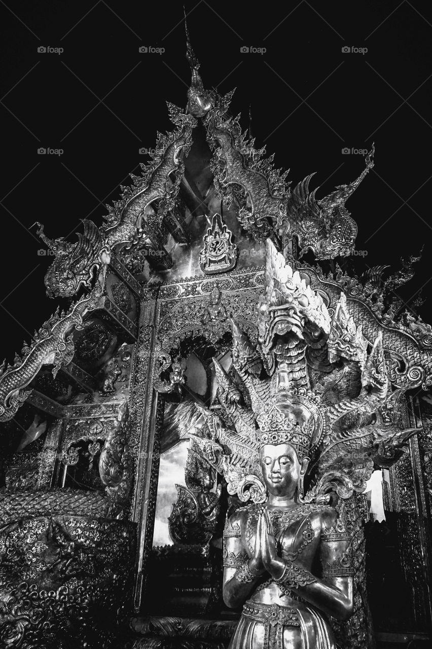 The ridiculously ornate Silver Temple (Wat Sri Suphan) in Chiang Mai, Thailand 