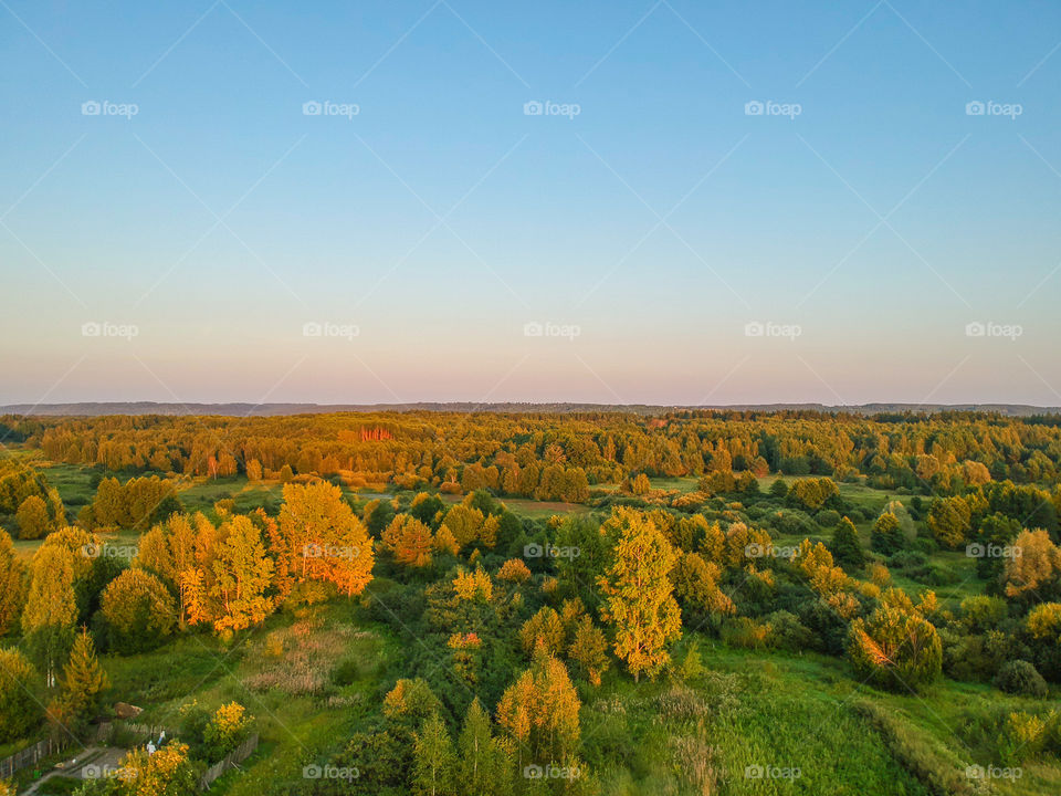 Russian landscape from the drone 