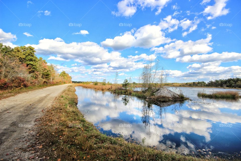 reflection of cloud on water