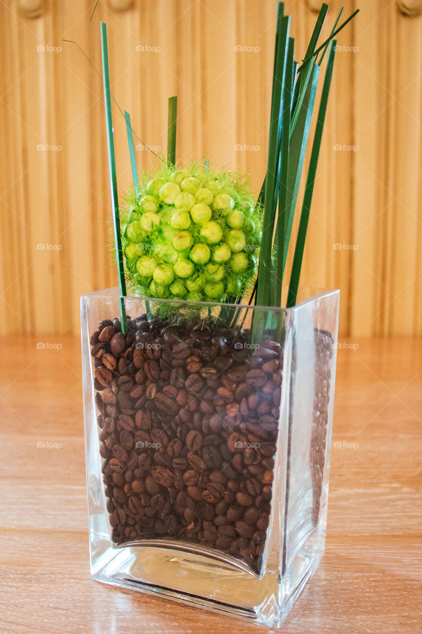 Coffee bean centerpiece