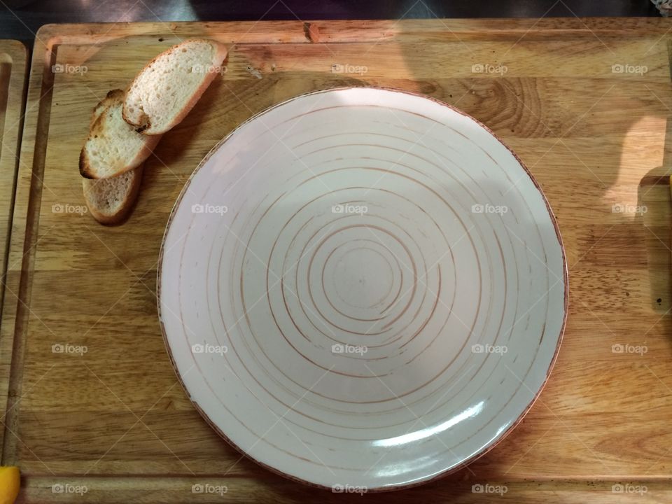 White plate