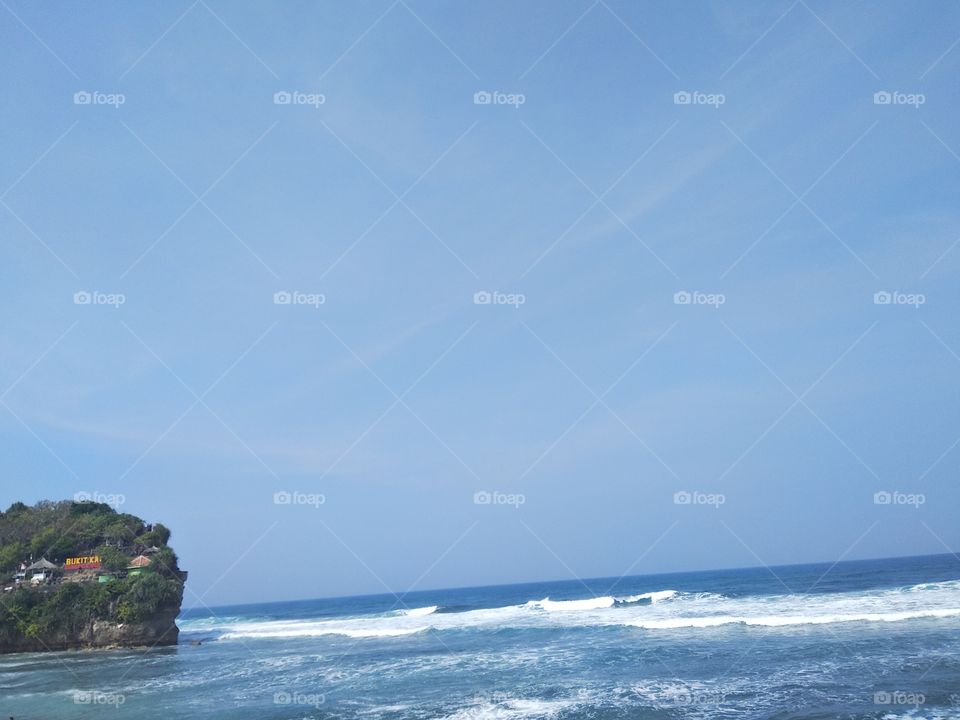 Beautiful waves on the beach