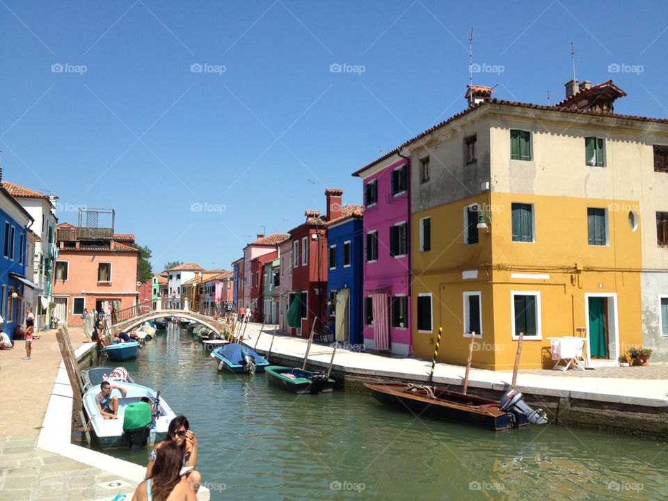 colourful houses in venice by dannytwotaps