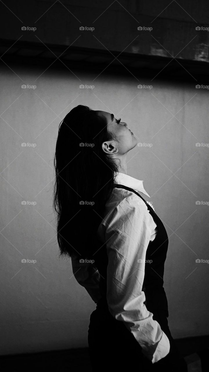 A lovely lady posing for the camera.