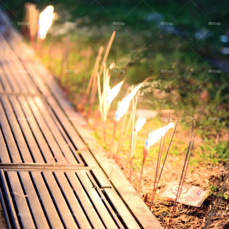 Incense in the street during celebrations