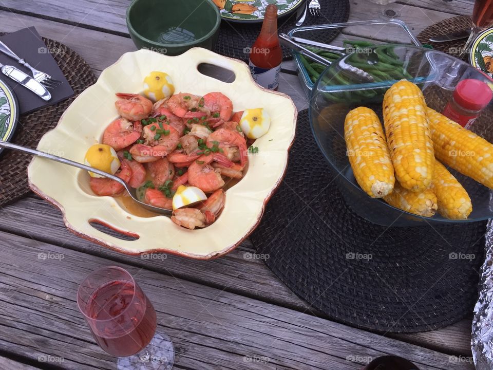 Shrimp and corn