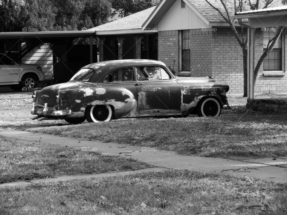 old Chevrolet. This is a picture of a old Chevrolet that I saw parked in a driveway. 👣 🚶 🏃 🔥 💨