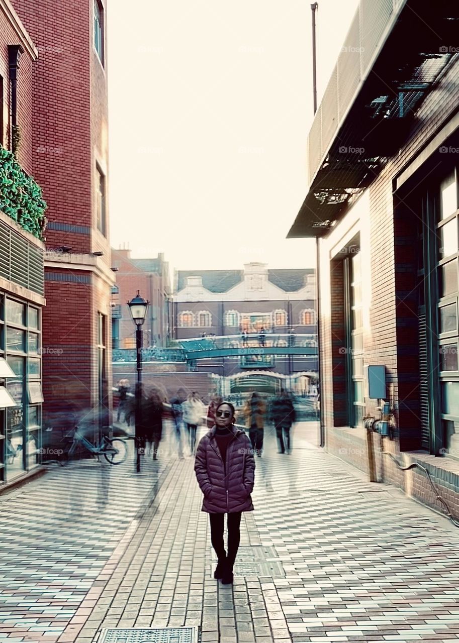 Street photography at an old town