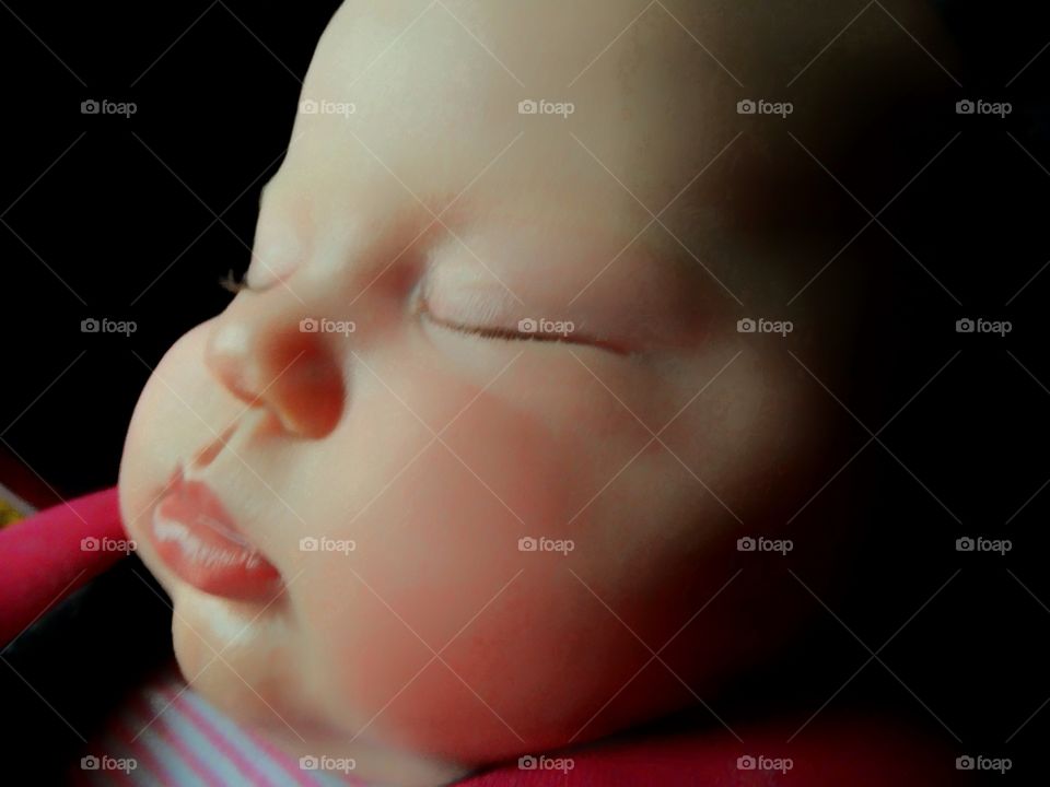 Sleeping Newborn Girl
