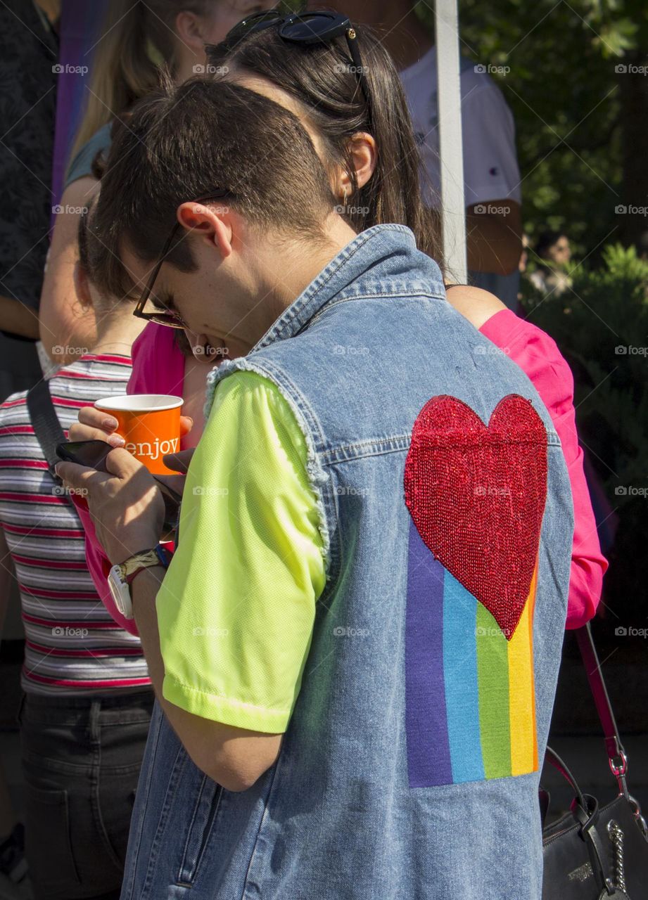 People in the crowd, pride fashion