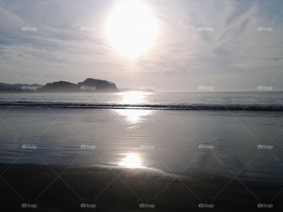Sunrise in costa rica. Sunrise on a hidden beach in costa rica