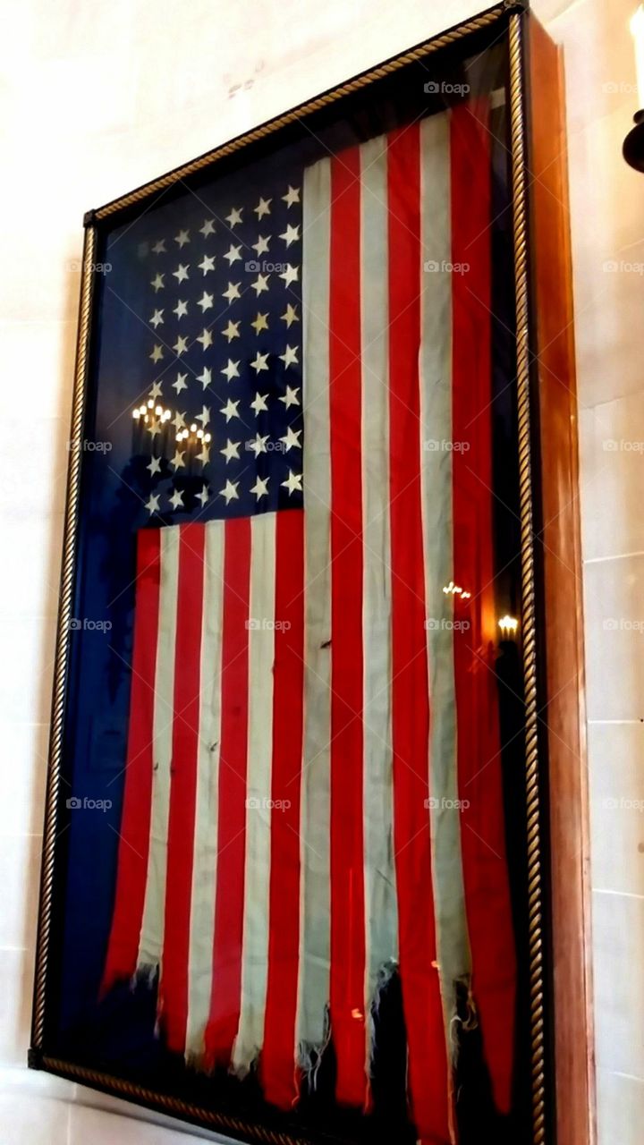 Battle worn Old Glory