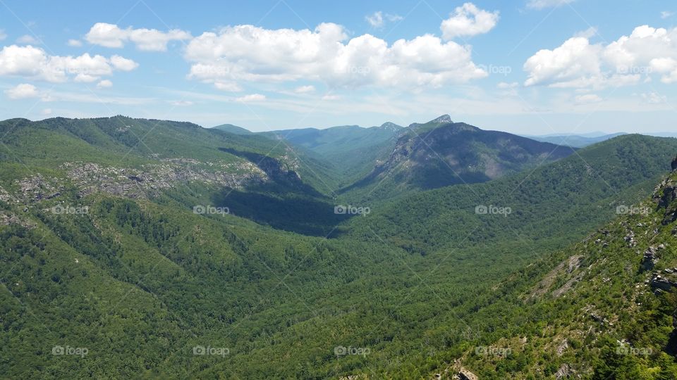 Looking into the Linville Gorge.