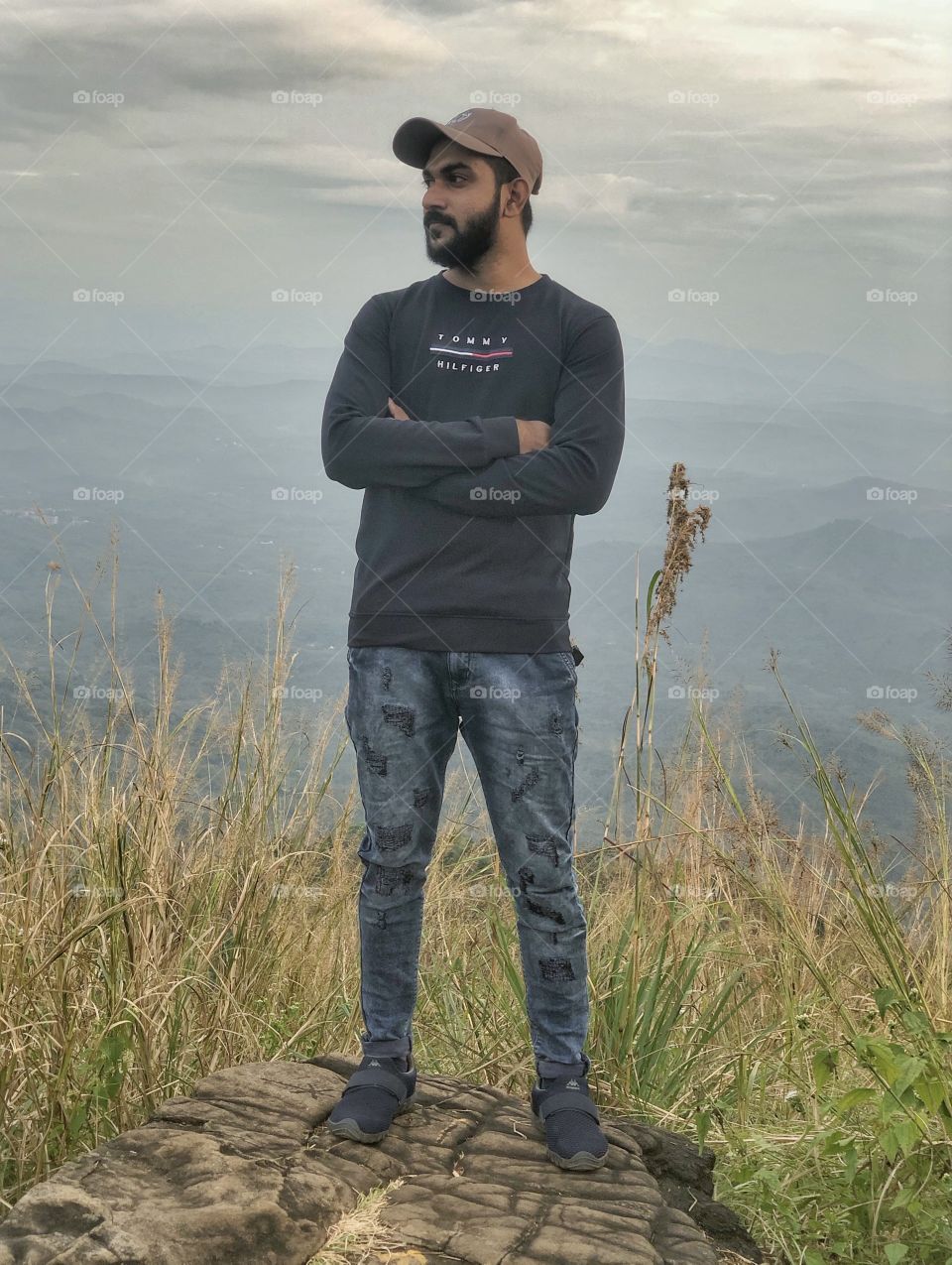 A man on top of the hills 