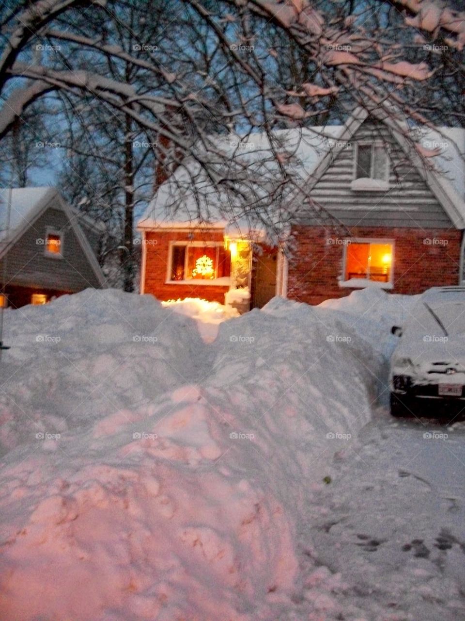 snowed in. cozy winter home