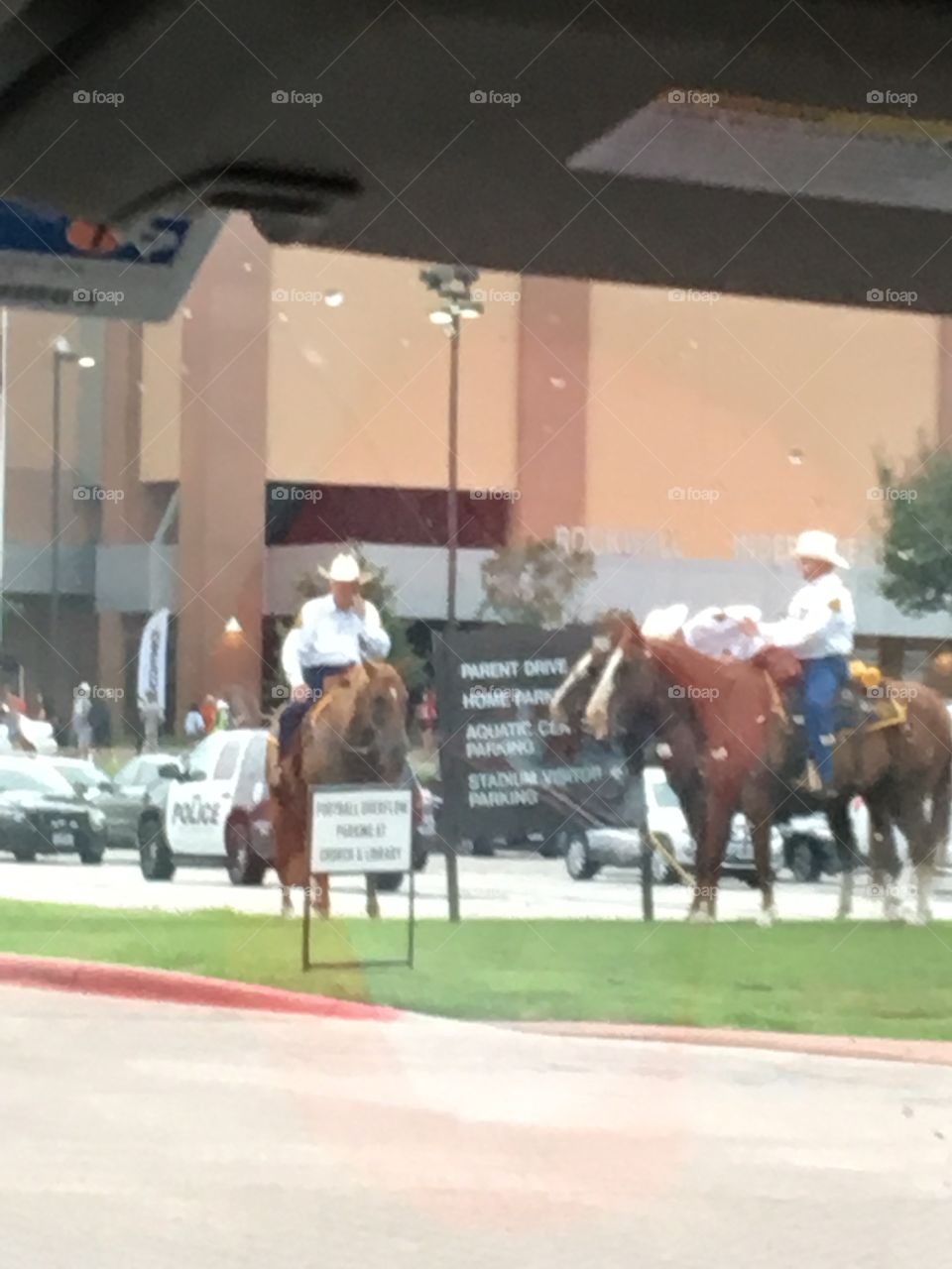 Security at a Texas hugh school football game