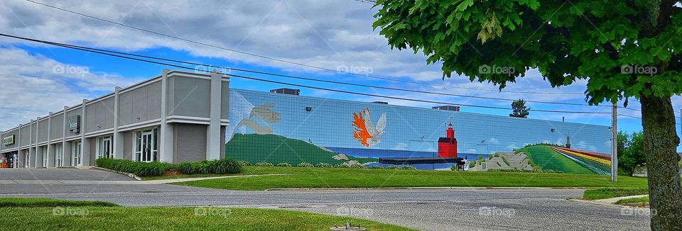 mural on church wall