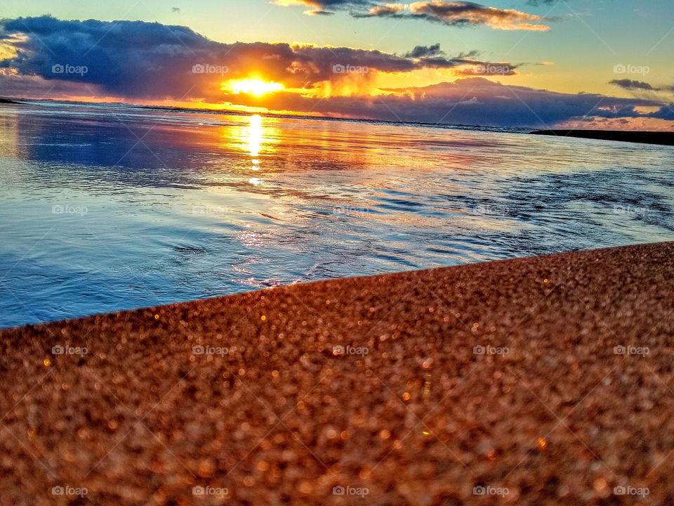 Beautiful Glassy Sunset "Before The Kiss"