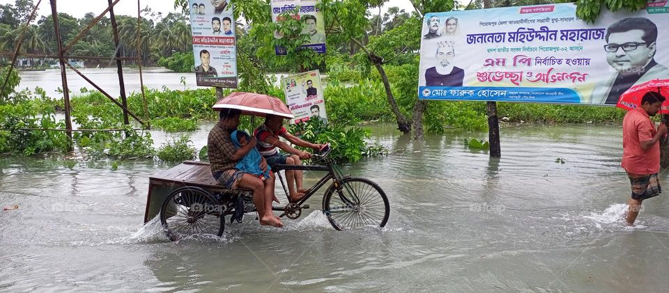 Flood abruptly area