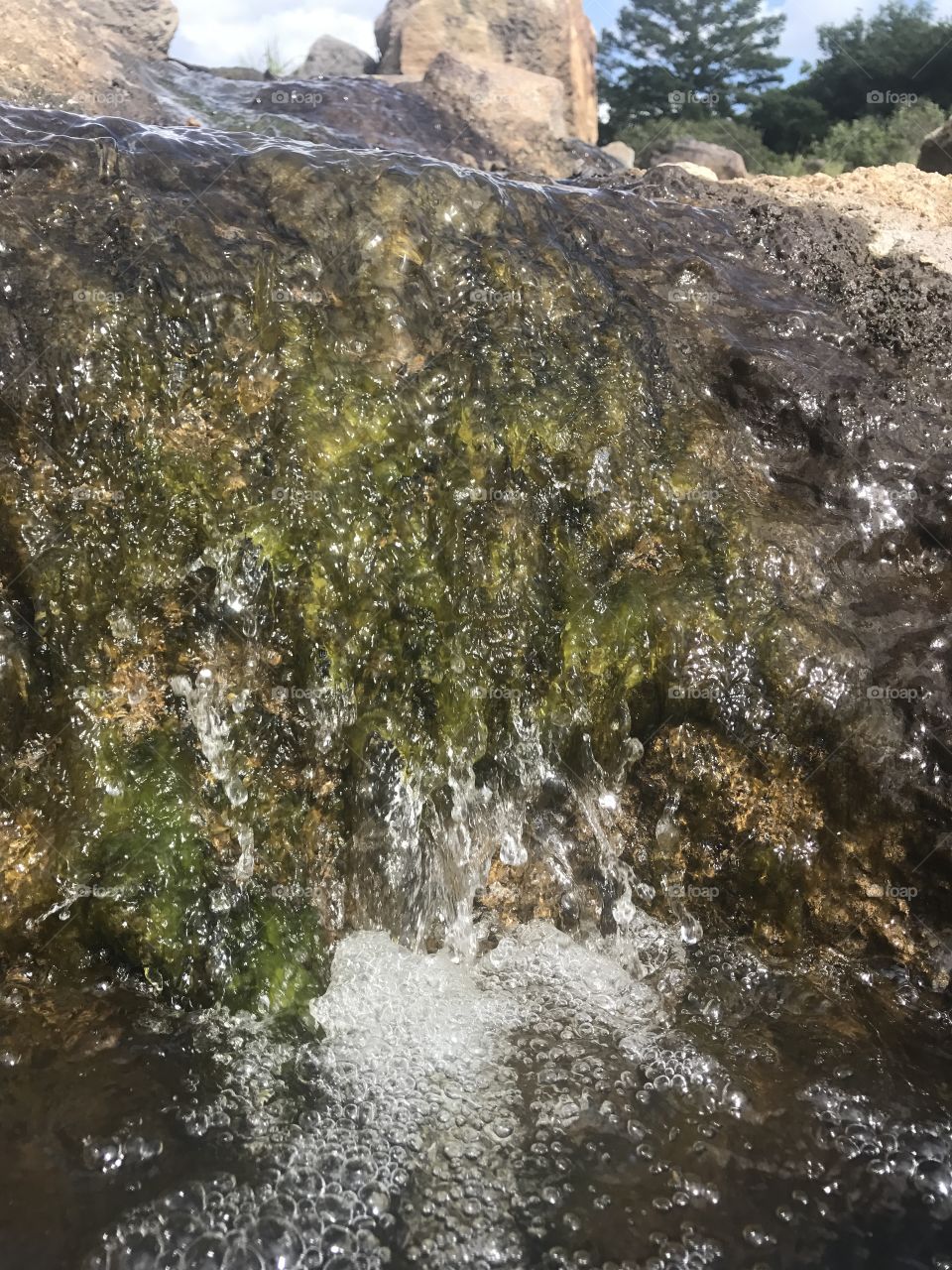 California spring waterfall 