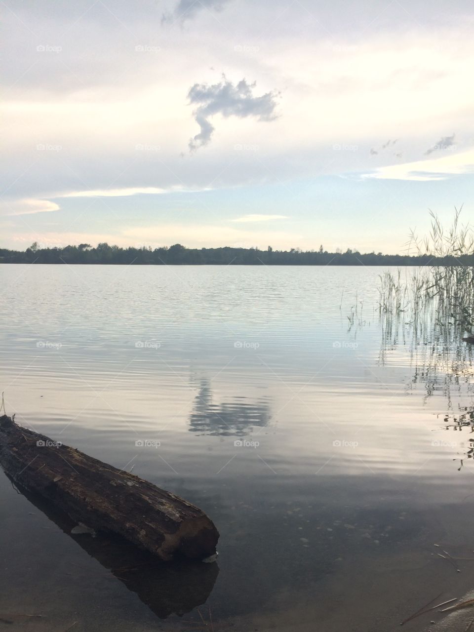 Cloud reflecting on the lake 