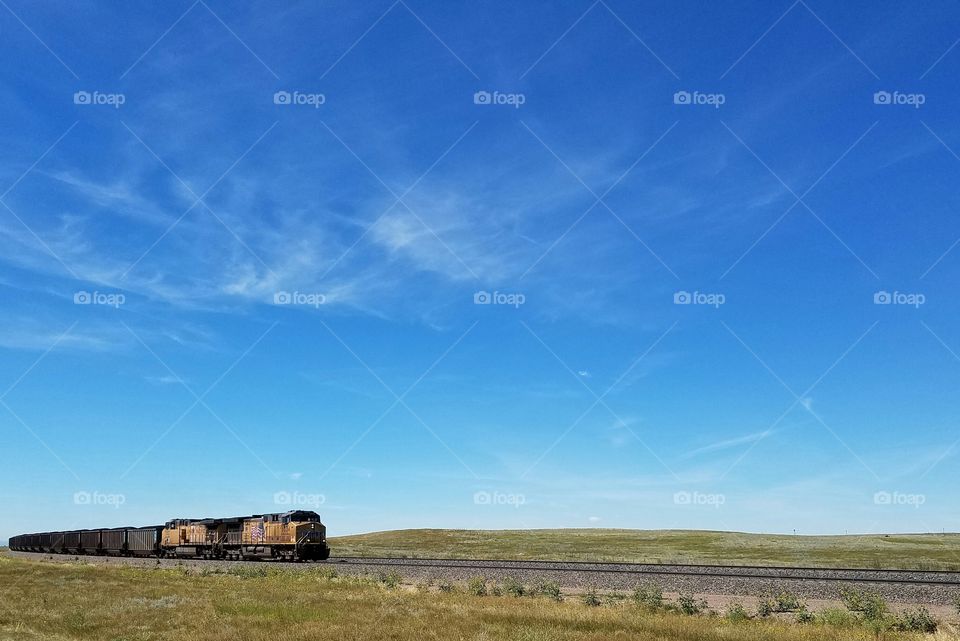 Train and sky
