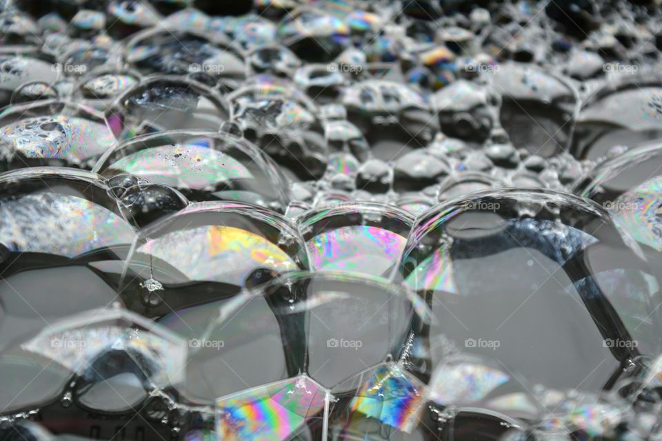 colorful foam bubbles texture background