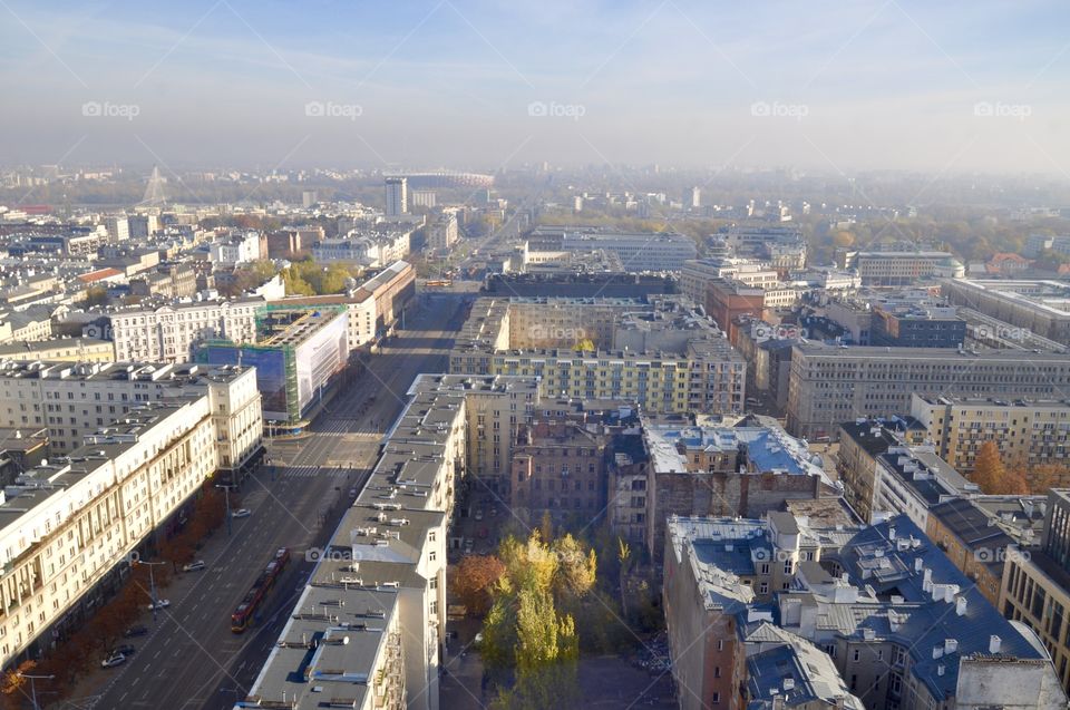 View on Warsaw, Poland 