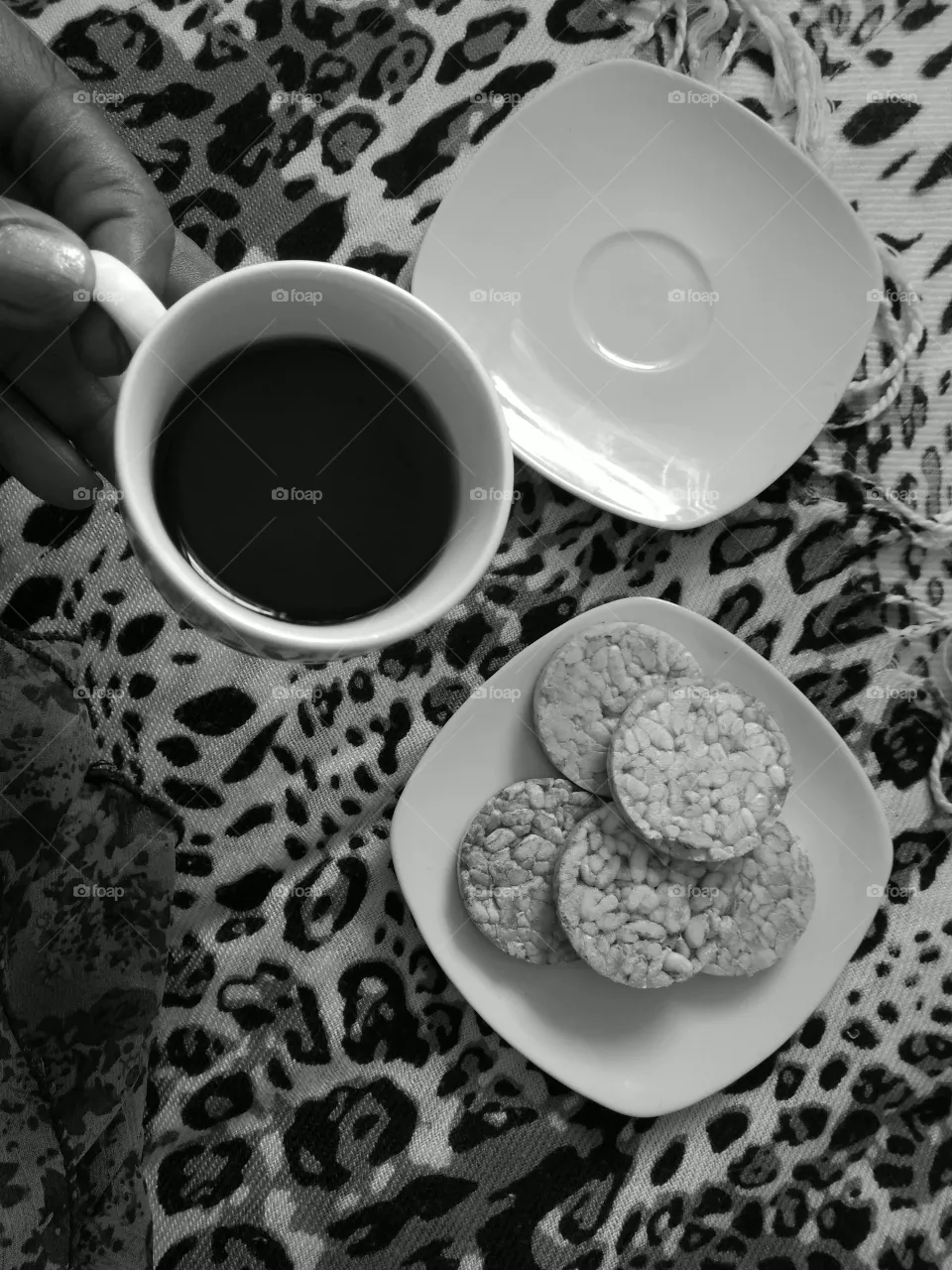 black and white