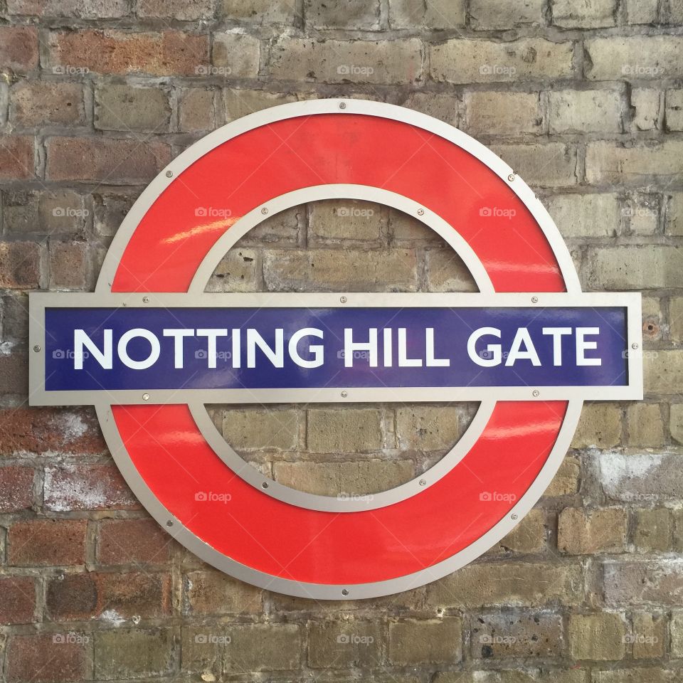 Notting Hill Gate Tube Sign