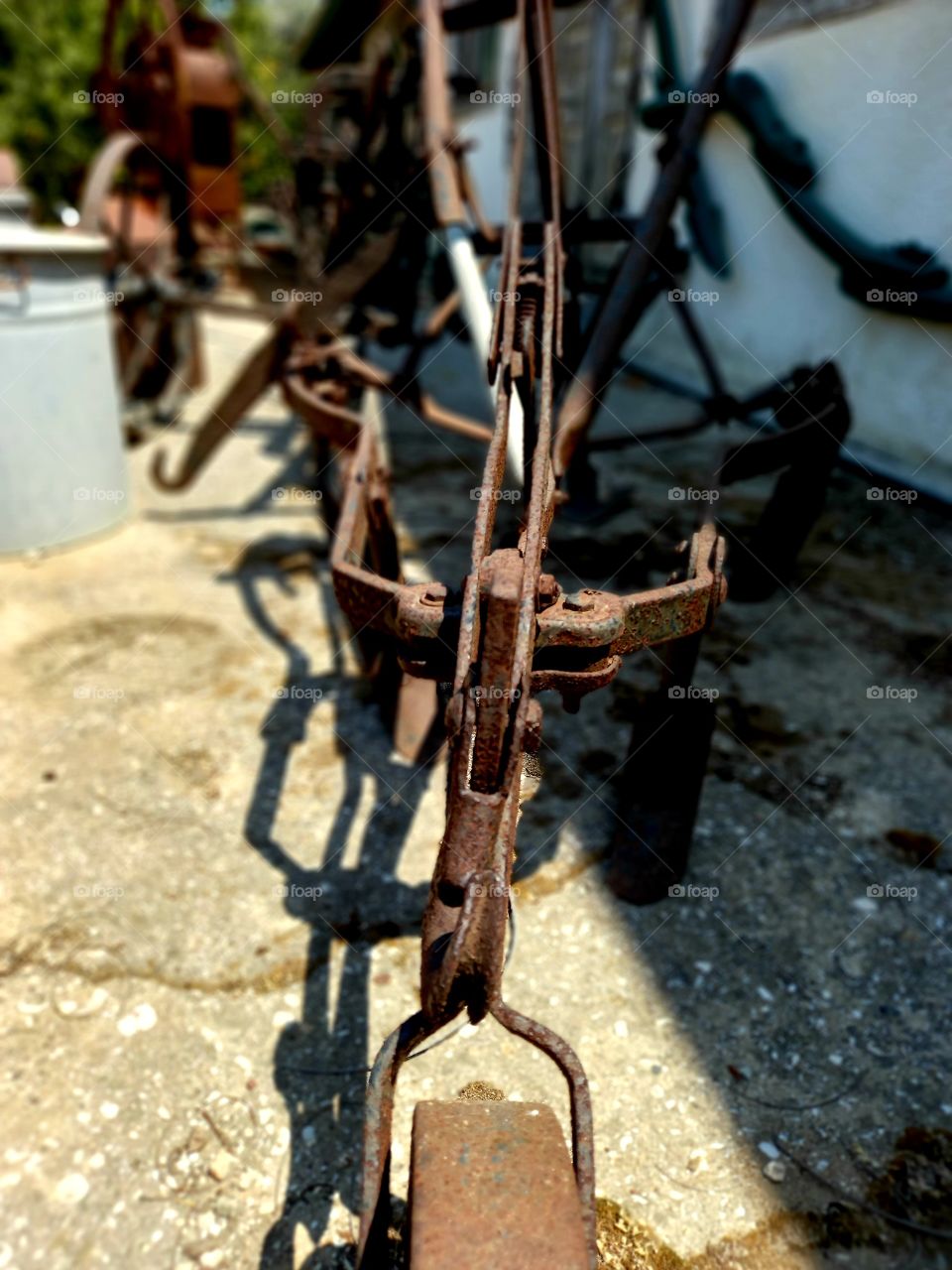 A collection of an old tools