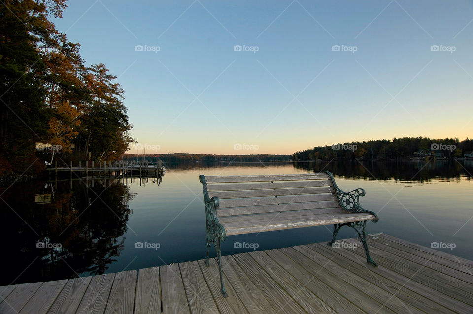 Sunset by the lake