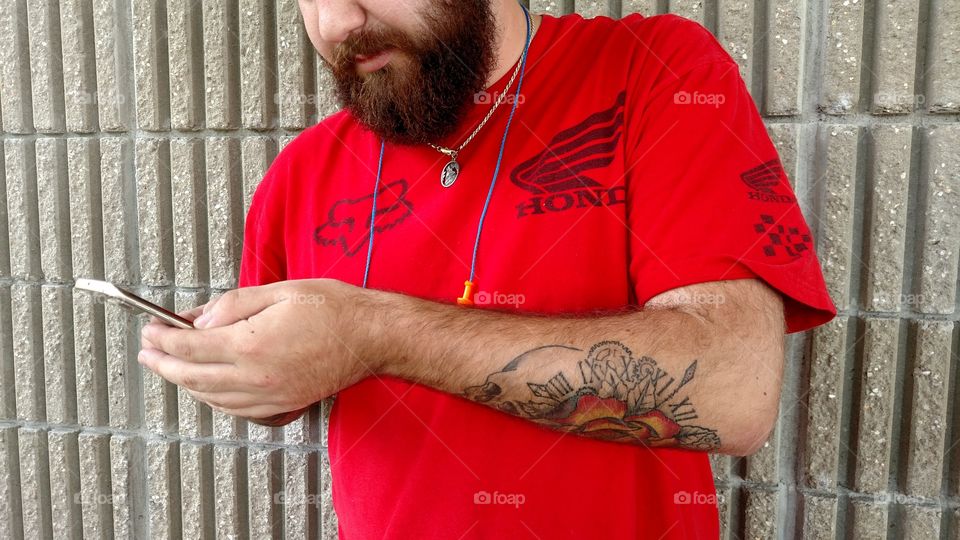 Good looking guy with a great looking beard and tattoos