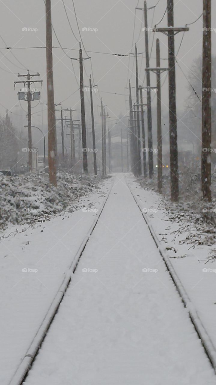 Winter railroad