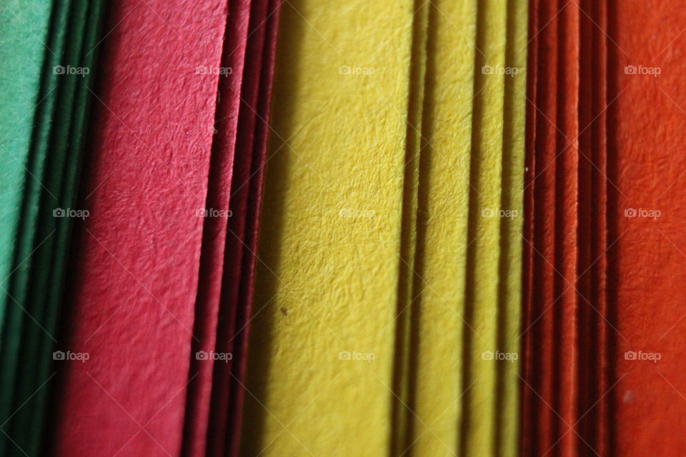 Colorful construction paper close-up