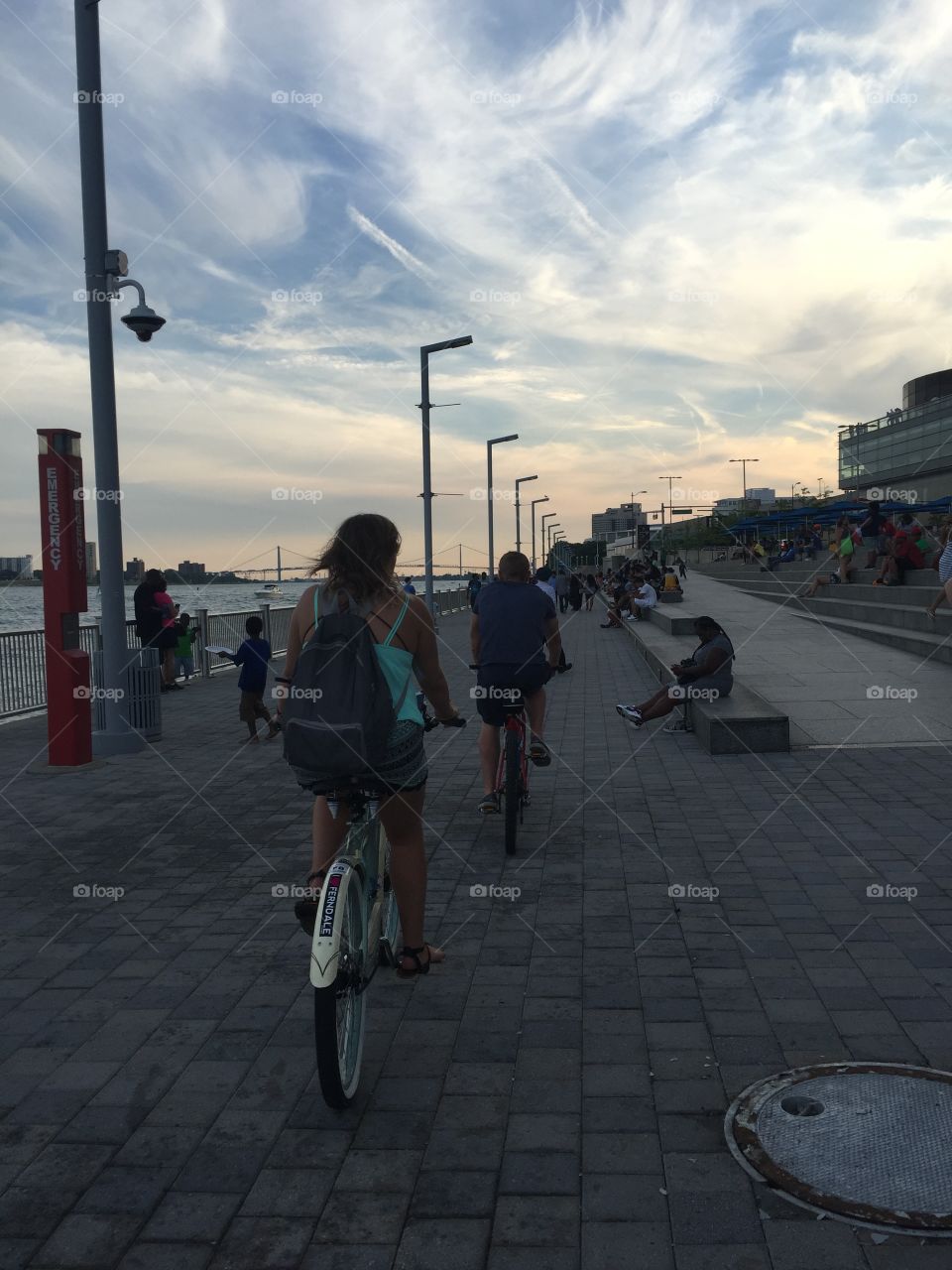 My friends and I food tasting around Detroit on bikes!